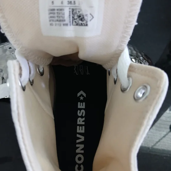 Converse White High-Top Sneakers - Picture 8 of 10